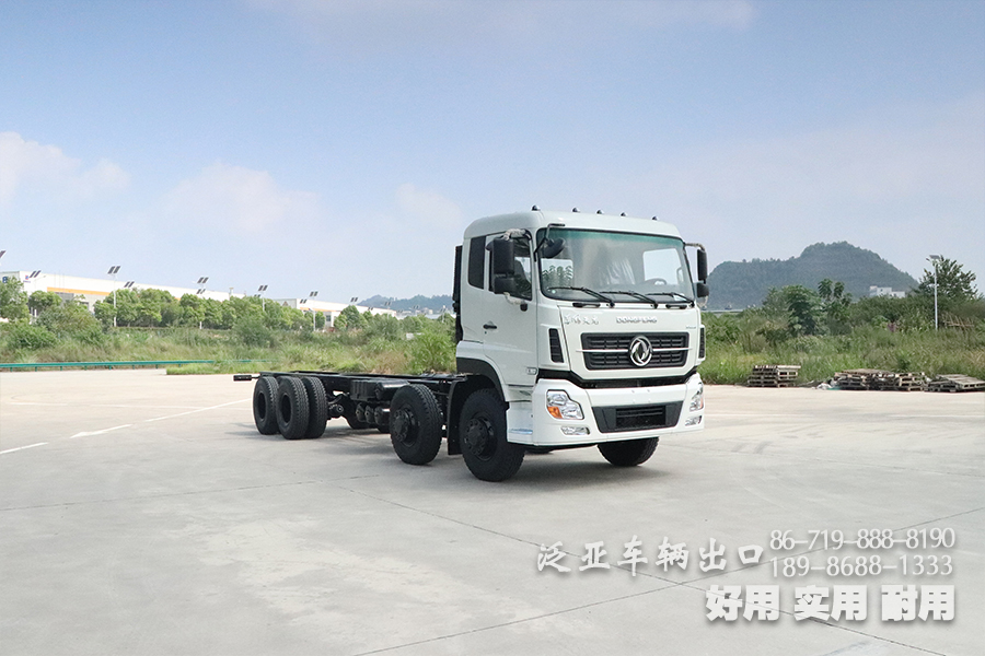 8*4天锦,排半平板底盘,东风四驱越野专用车,越野专用底盘,东风天锦底盘改装