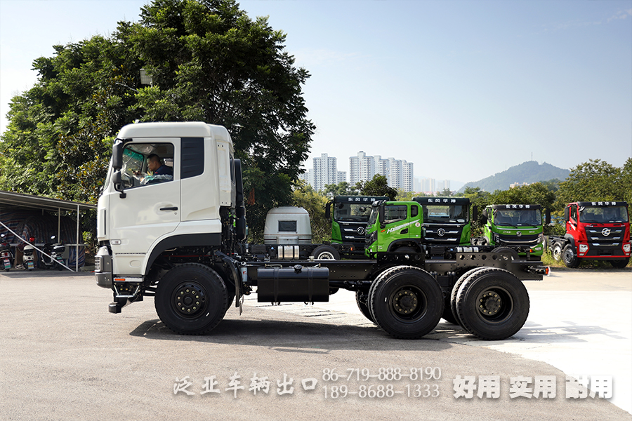 后八轮底盘,重型底盘出口,三桥卡车底盘,东风25吨底盘,280马力卡车,6*4自卸改装厂家