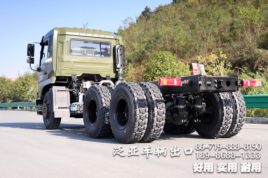 东风六驱、大马力底盘、越野运输车底盘、210马力底盘、出口专用底盘