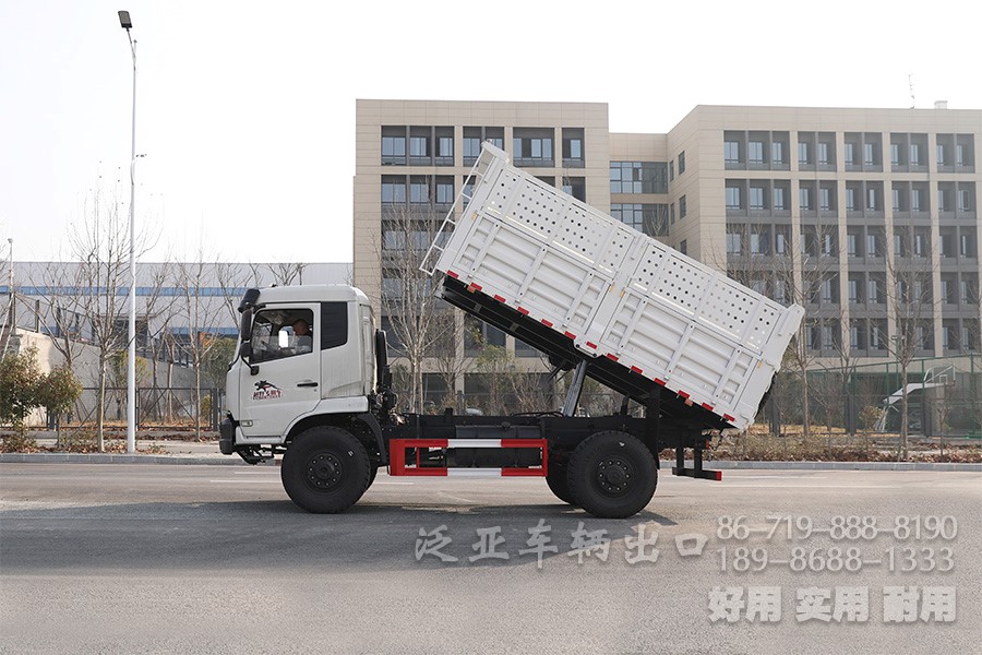 东风13吨自卸车,四驱自卸卡车,4x4自卸车,货箱加高型自卸车,越野自卸卡车,两桥矿用自卸车,自卸车出口,自卸车销售